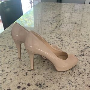 Elegant Cream Peep-Toe Heels